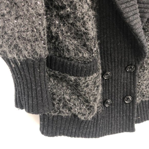 DVF Zayde Sequin Oversize Mohair Sweater Cardigan - Picture 8 of 9
